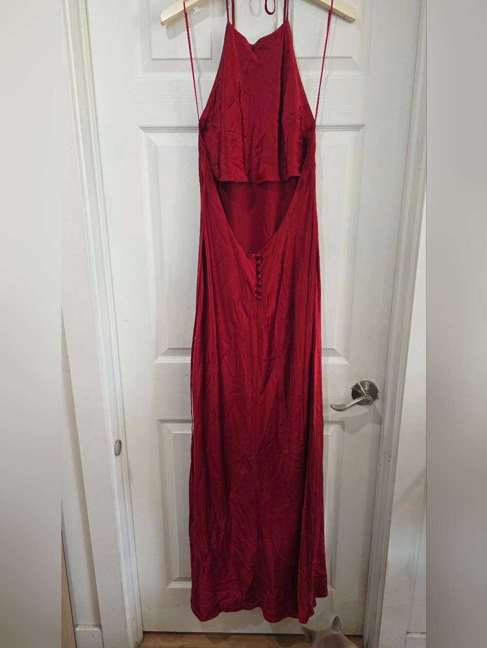 Reformation Red Jeany Silk Dress - Picture 5 of 9